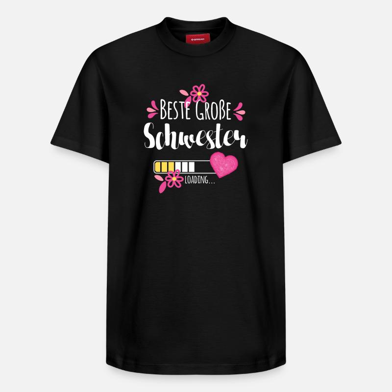 Beste Große Schwester Loading - Relaxed Unisex Supima Cotton T-Shirt – von SPREAD - Schwarz