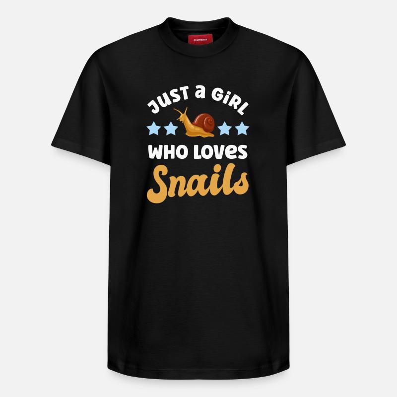 Escargots d’escargot - T-shirt unisexe décontracté en coton Supima – de SPREAD - noir