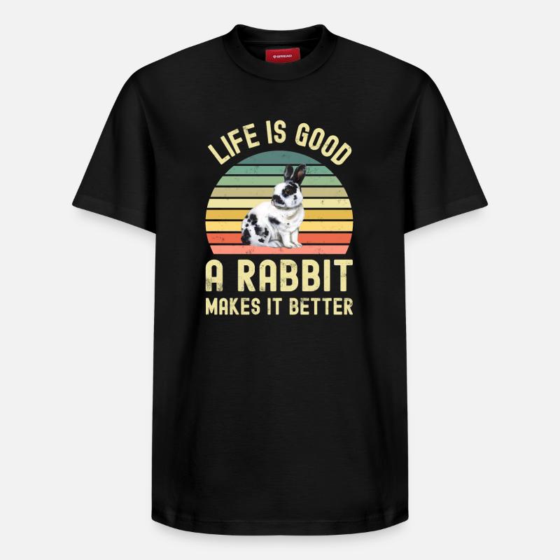 Lapin Lapin - T-shirt unisexe décontracté en coton Supima – de SPREAD - noir