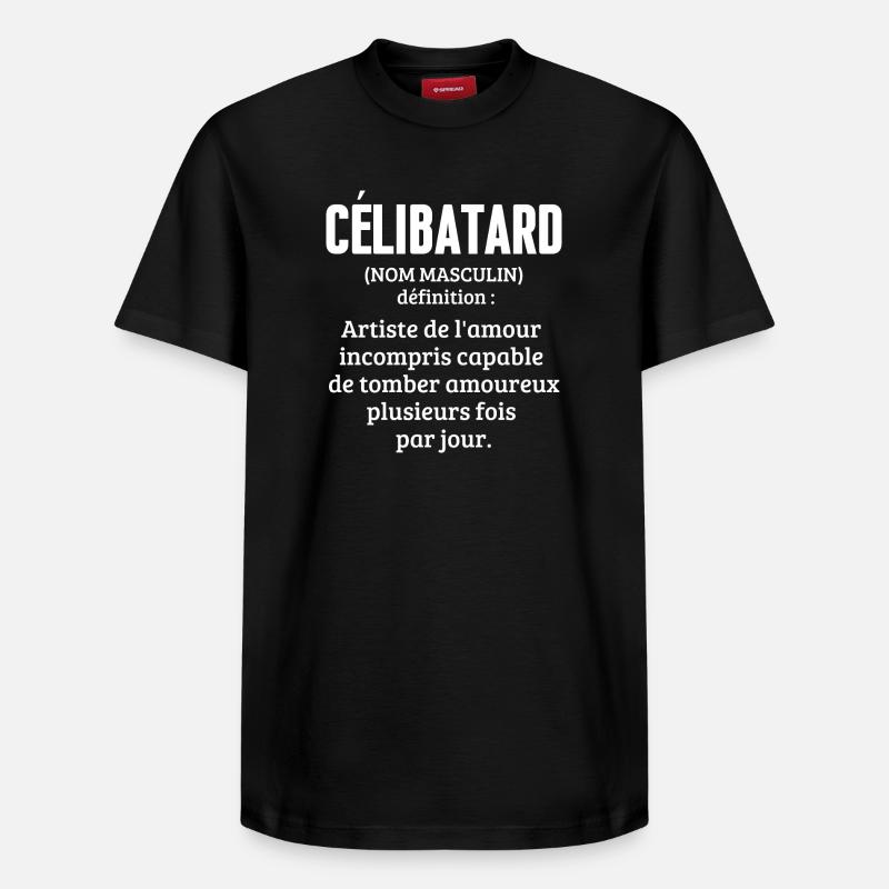 Célibatard - Humour noir pour Célibataire - T-shirt unisexe décontracté en coton Supima – de SPREAD - noir