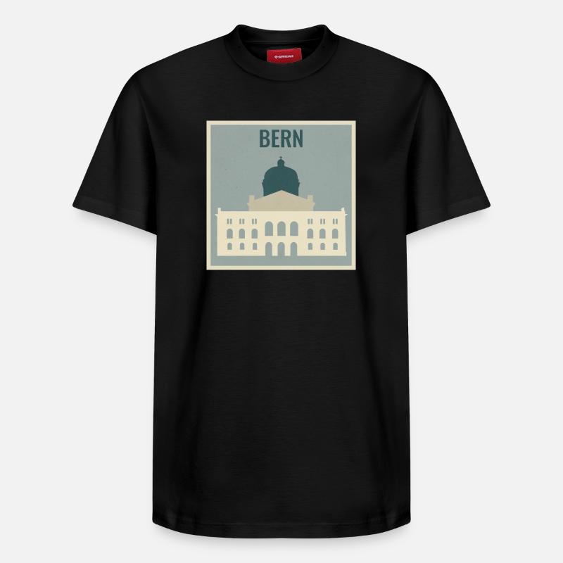 Bern - T-shirt unisexe décontracté en coton Supima – de SPREAD - noir