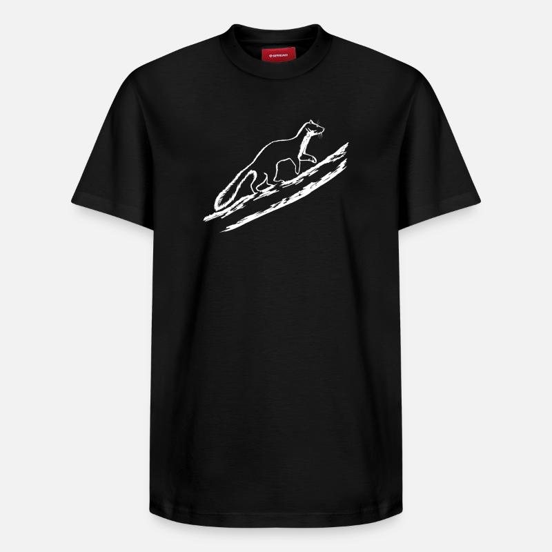 Martre la nuit - T-shirt unisexe décontracté en coton Supima – de SPREAD - noir