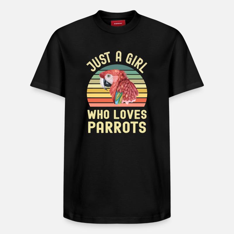 Ara perroquet - T-shirt unisexe décontracté en coton Supima – de SPREAD - noir