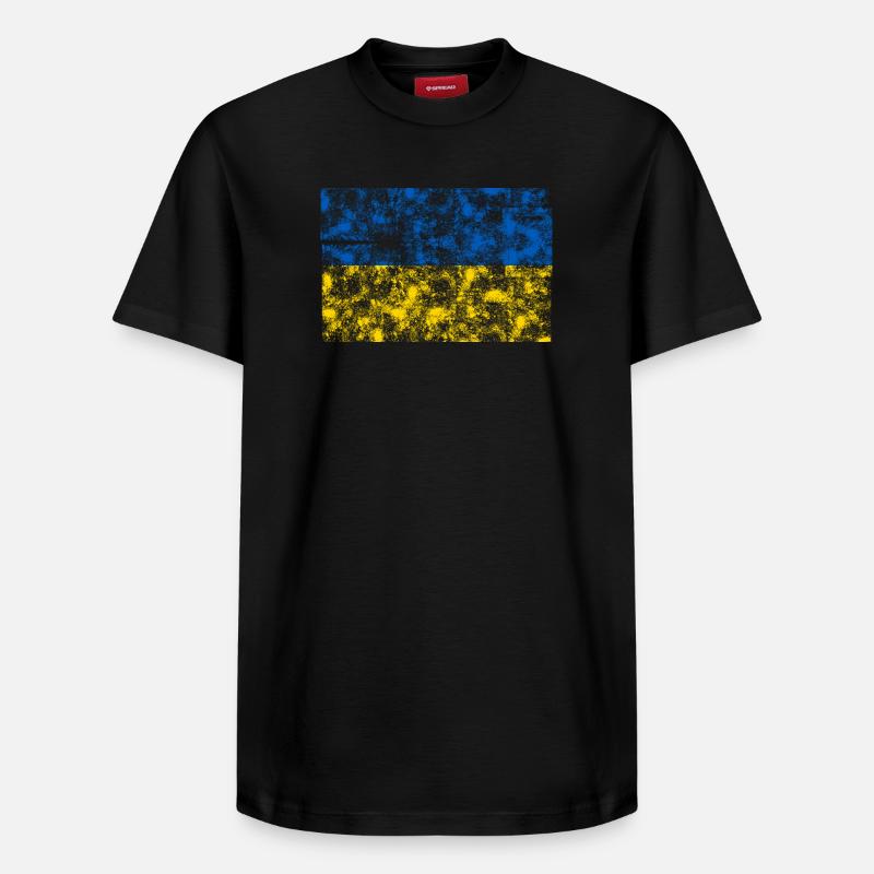 Ukraine - T-shirt unisexe décontracté en coton Supima – de SPREAD - noir