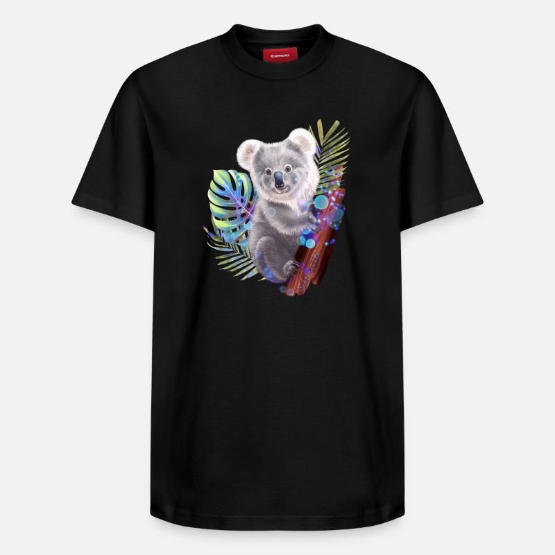 Koala - Relaxed Unisex Supima Cotton T-Shirt – von SPREAD - Schwarz