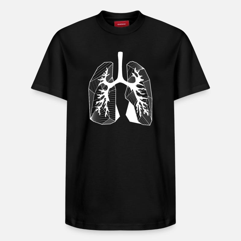 Poumons - T-shirt unisexe décontracté en coton Supima – de SPREAD - noir