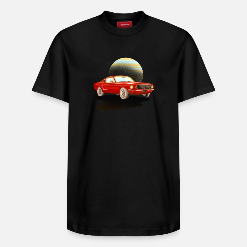 Auto rotes Auto - Relaxed Unisex Supima Cotton T-Shirt – von SPREAD - Schwarz