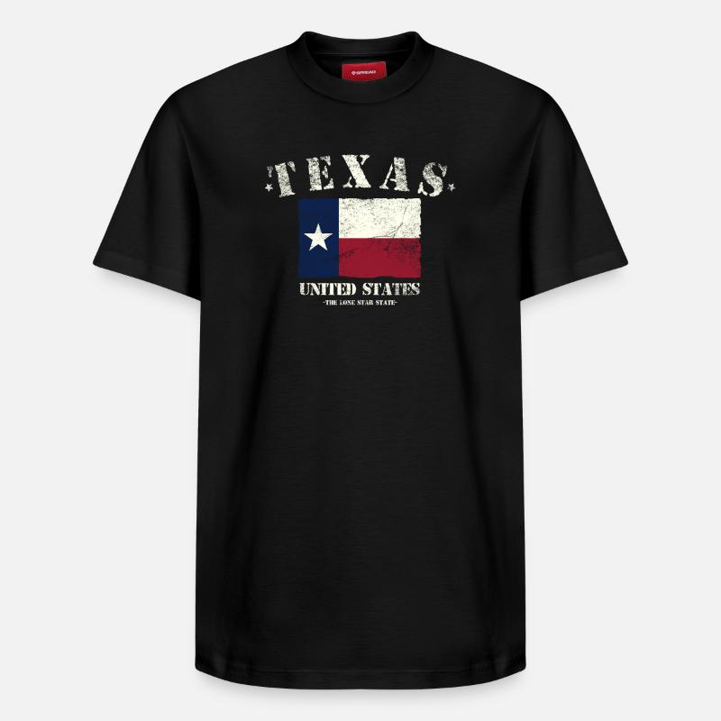 Texas - T-shirt unisexe décontracté en coton Supima – de SPREAD - noir