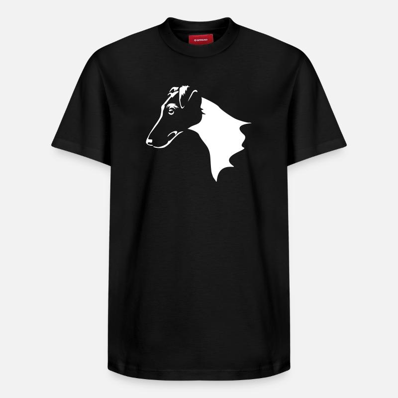 Foxterrier Kopf "Black Edition" - Relaxed Unisex Supima Cotton T-Shirt – von SPREAD - Schwarz