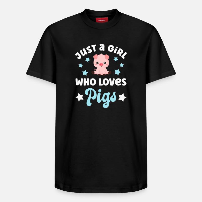Cochons Cochons - T-shirt unisexe décontracté en coton Supima – de SPREAD - noir