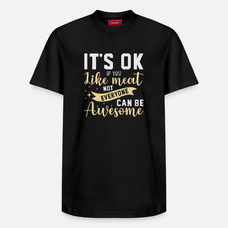 Restauration rapide végétarienne végétalienne - T-shirt unisexe décontracté en coton Supima – de SPREAD - noir