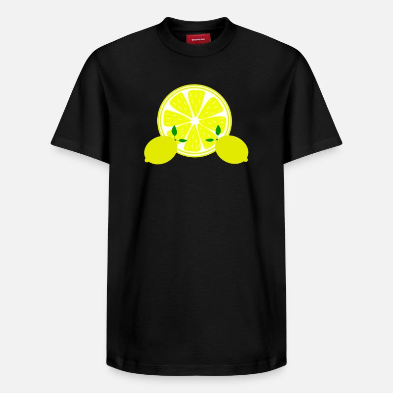 citron vert lime - T-shirt unisexe décontracté en coton Supima – de SPREAD - noir