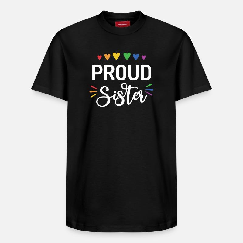 Fière sœur - T-shirt unisexe décontracté en coton Supima – de SPREAD - noir