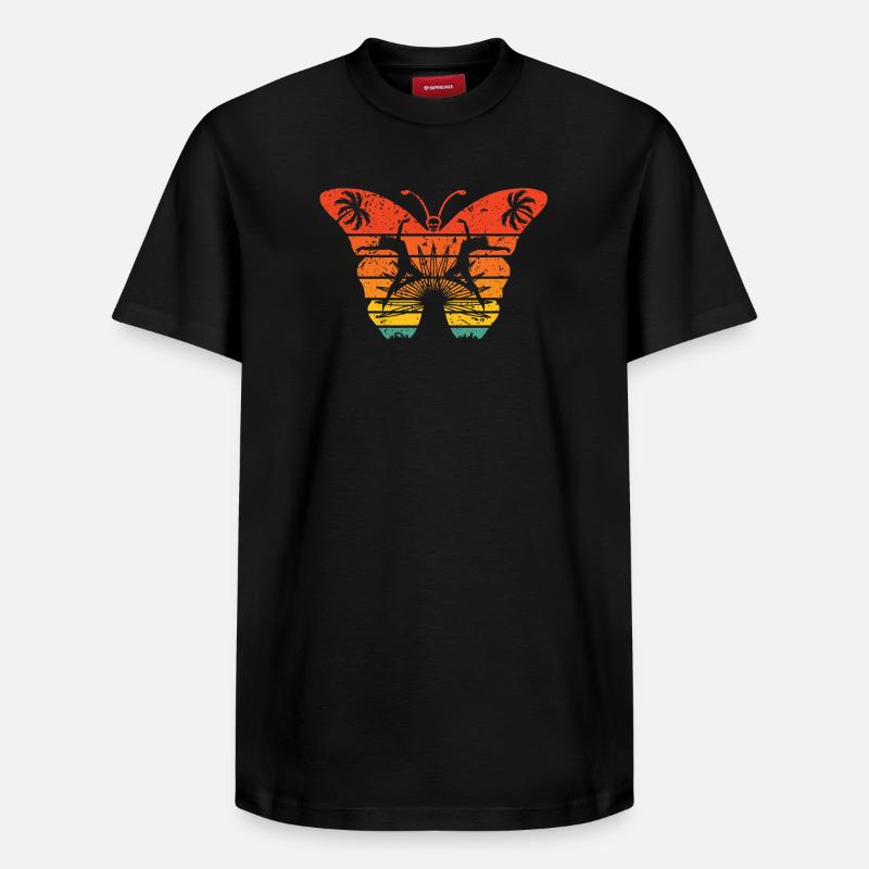 Étrange effet papillon - T-shirt unisexe décontracté en coton Supima – de SPREAD - noir