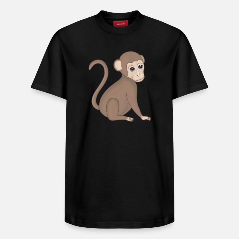 Affe Baby Äffchen - Relaxed Unisex Supima Cotton T-Shirt – von SPREAD - Schwarz