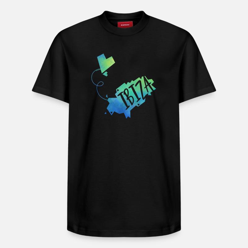 Ibiza - T-shirt unisexe décontracté en coton Supima – de SPREAD - noir