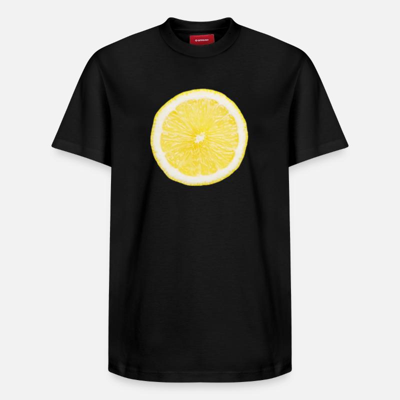Demi-citron - T-shirt unisexe décontracté en coton Supima – de SPREAD - noir