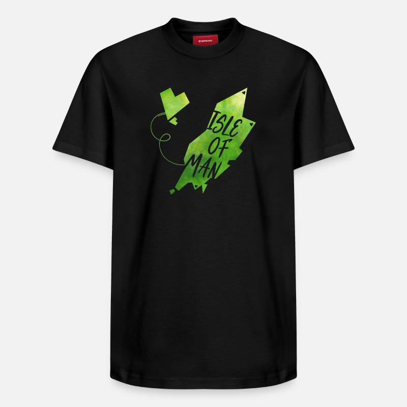 Île de Man - T-shirt unisexe décontracté en coton Supima – de SPREAD - noir