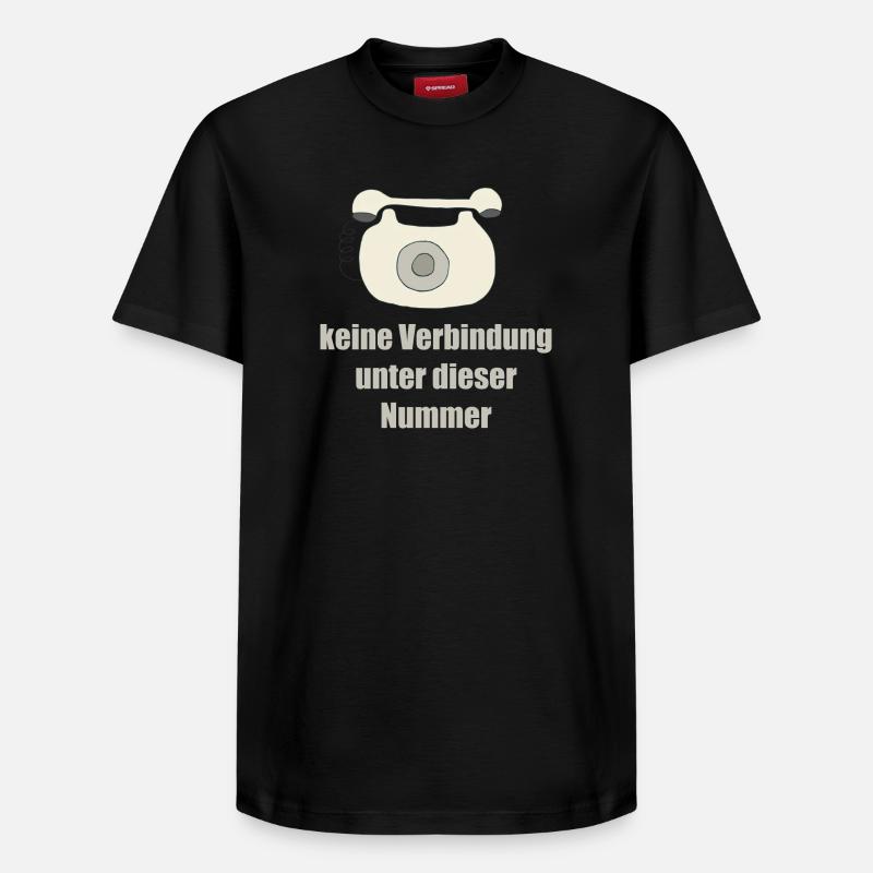 téléphone - T-shirt unisexe décontracté en coton Supima – de SPREAD - noir