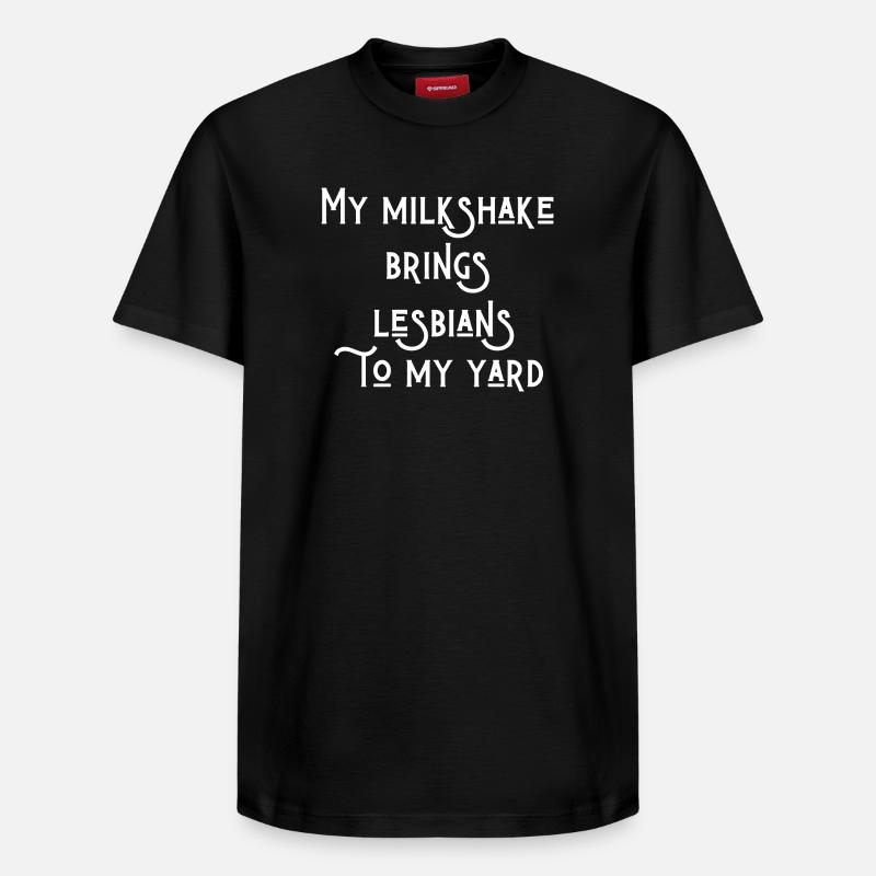 Texte lesbien drôle - T-shirt unisexe décontracté en coton Supima – de SPREAD - noir