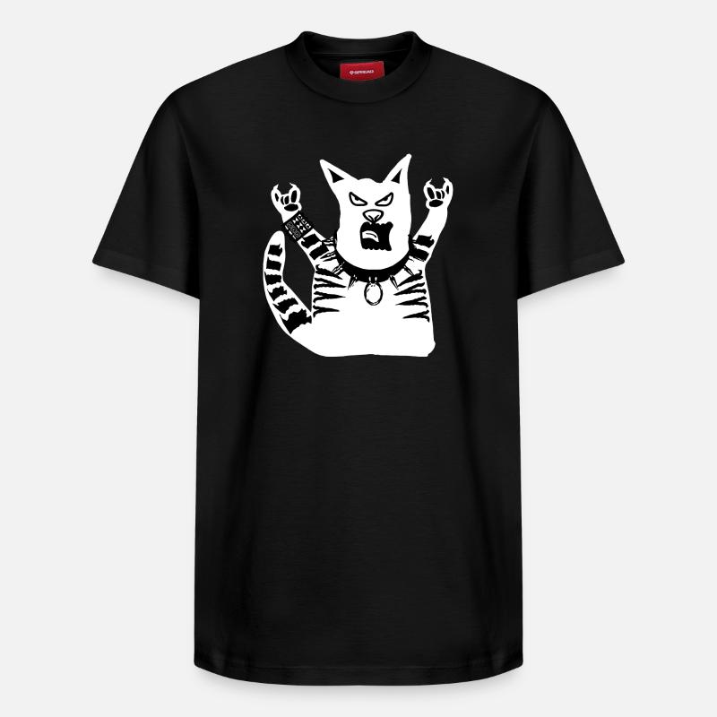 Chat Heavy Metal - T-shirt unisexe décontracté en coton Supima – de SPREAD - noir