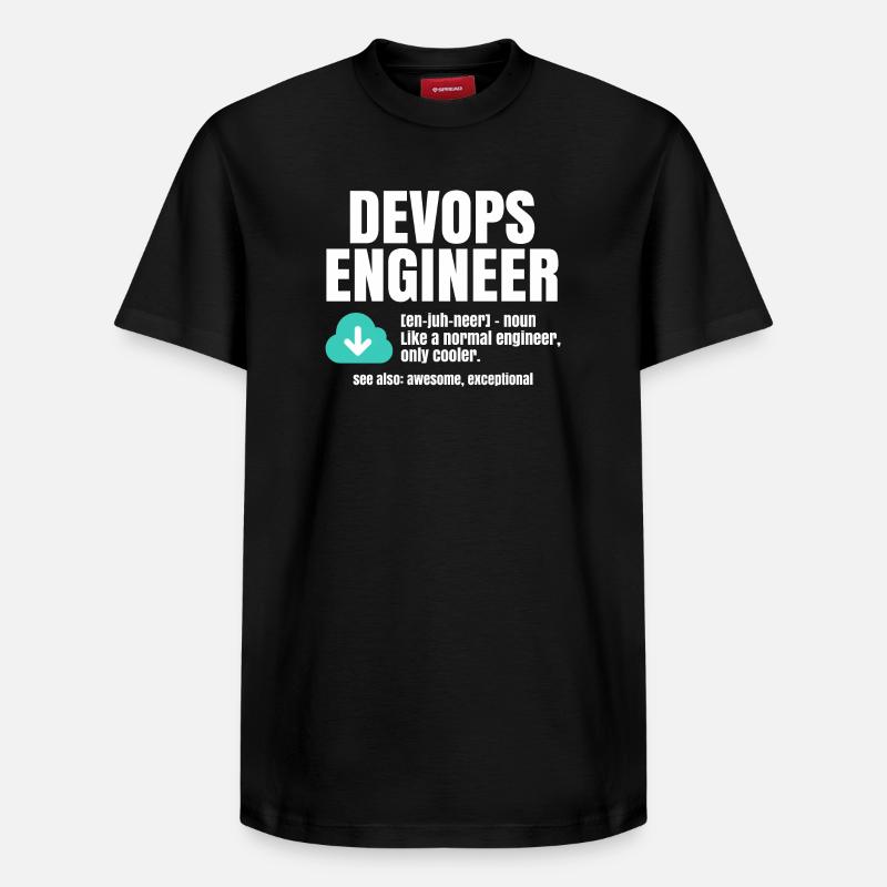 Ingénieur Devops - T-shirt unisexe décontracté en coton Supima – de SPREAD - noir