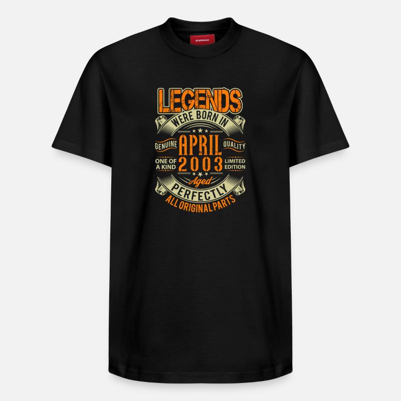 2003 Avril Anniversaire Légende - T-shirt unisexe décontracté en coton Supima – de SPREAD - noir