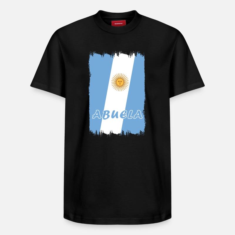 Design grand-mère Argentine - T-shirt unisexe décontracté en coton Supima – de SPREAD - noir