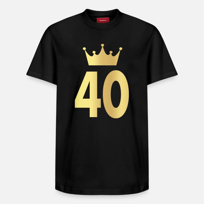 40e anniversaire quarante cadeaux - T-shirt unisexe décontracté en coton Supima – de SPREAD - noir