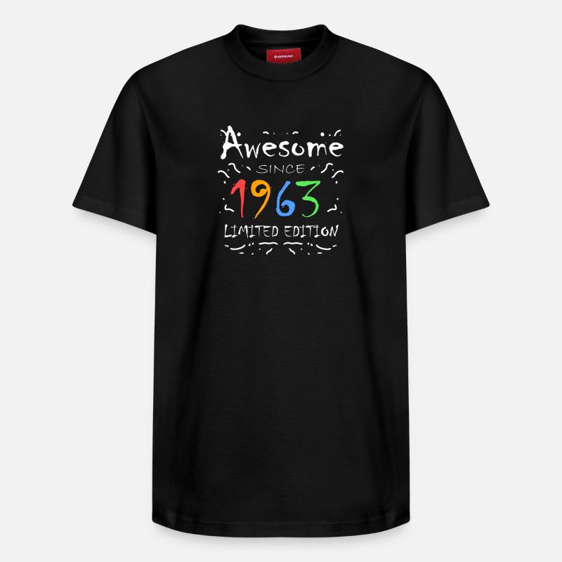 1963 - T-shirt unisexe décontracté en coton Supima – de SPREAD - noir