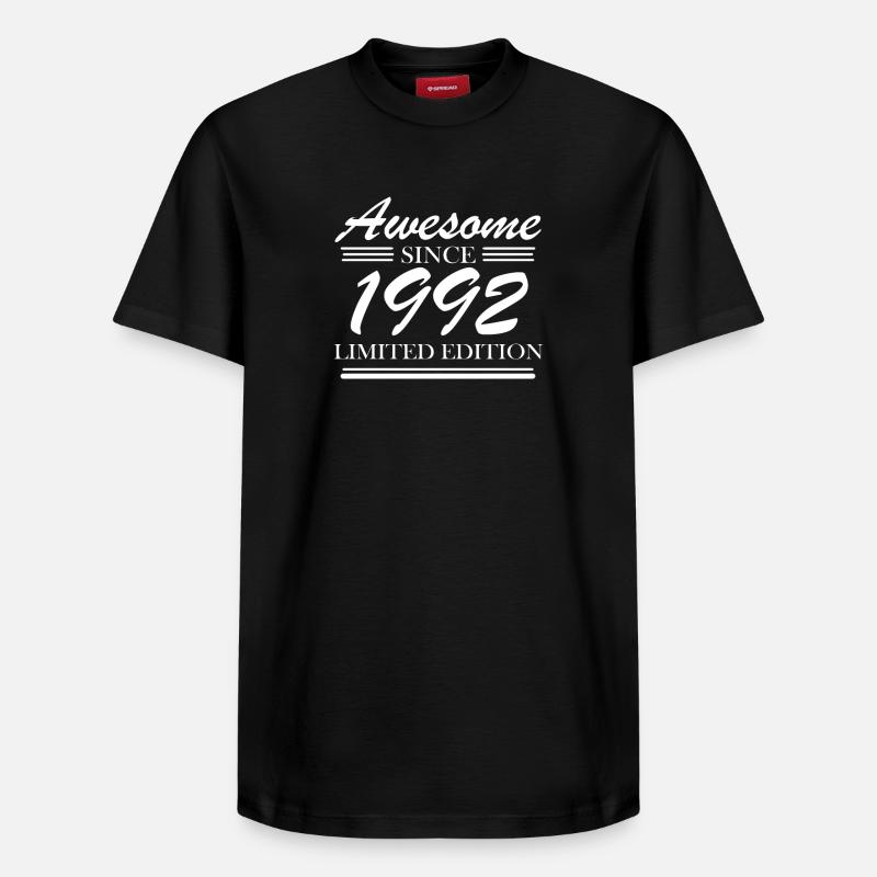 1992 - T-shirt unisexe décontracté en coton Supima – de SPREAD - noir