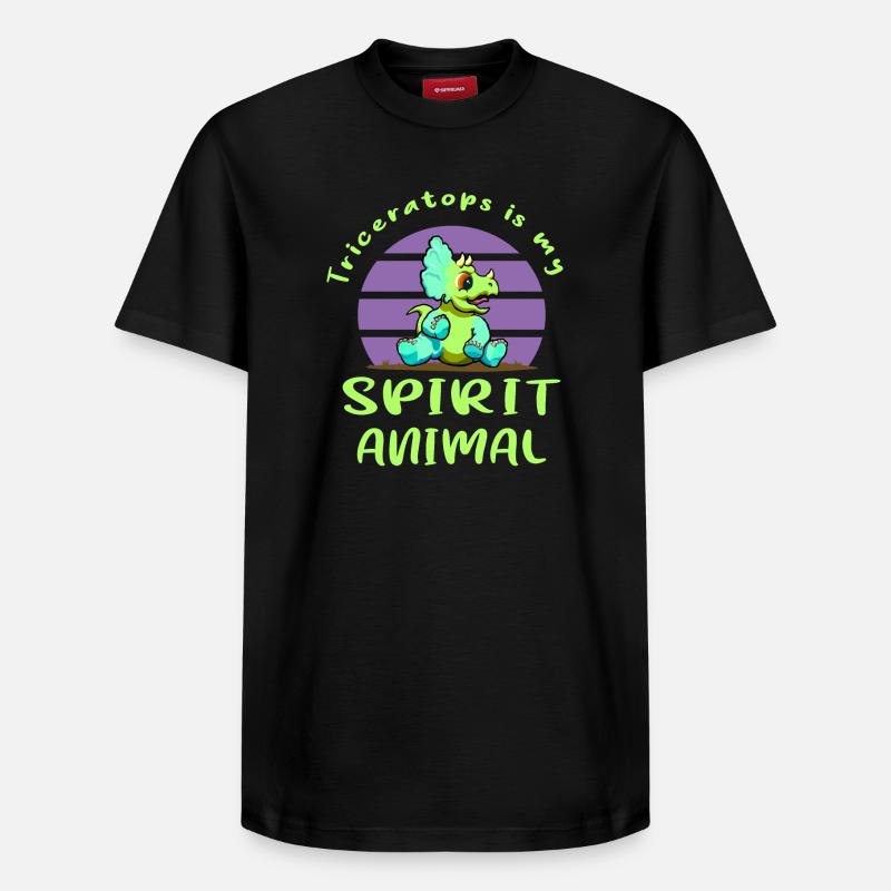 Tricératops - T-shirt unisexe décontracté en coton Supima – de SPREAD - noir