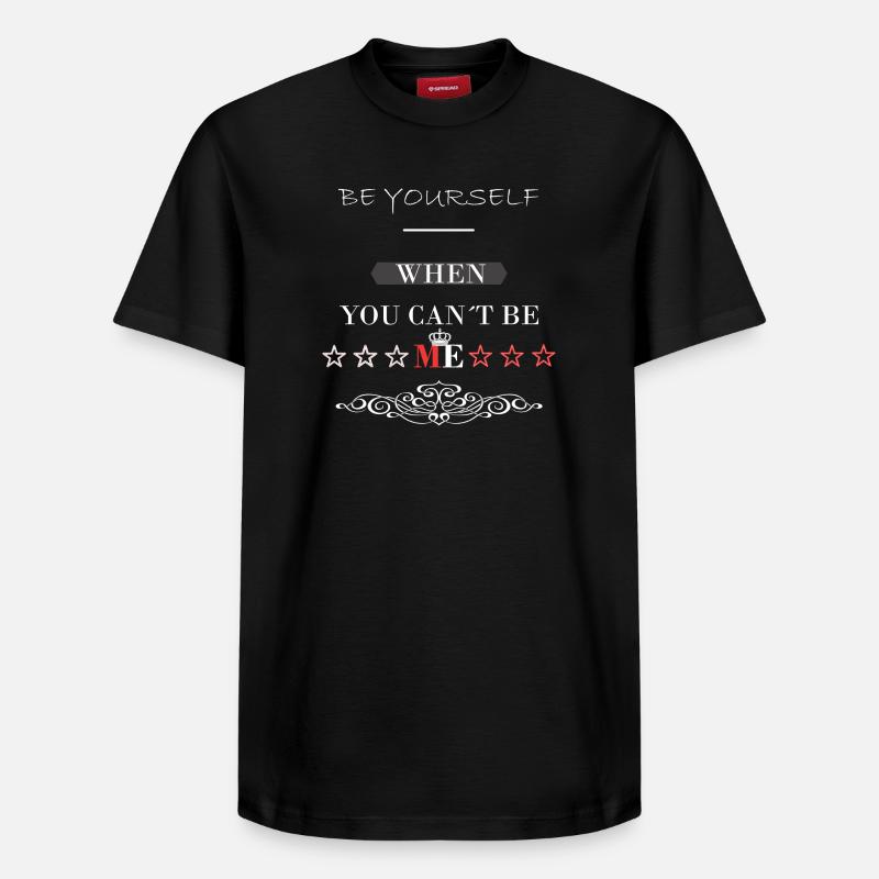 Sprüche sei du Design - Relaxed Unisex Supima Cotton T-Shirt – von SPREAD - Schwarz