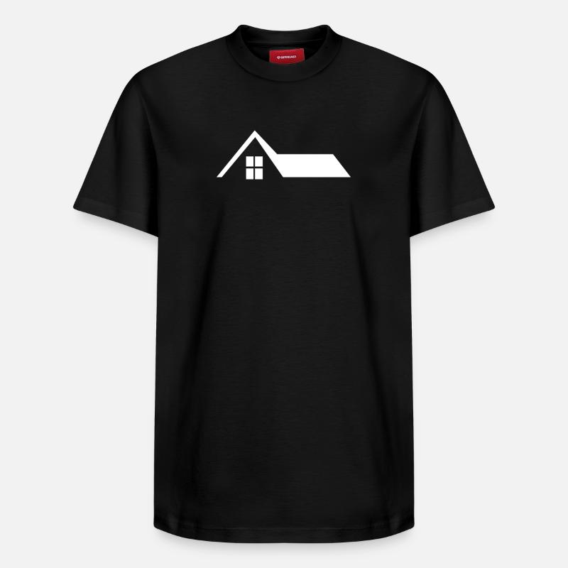 Toit de la maison - T-shirt unisexe décontracté en coton Supima – de SPREAD - noir