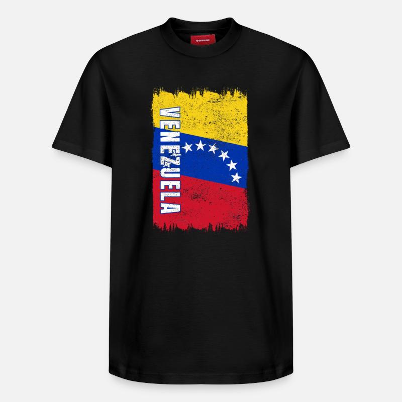 Drapeau du Venezuela - T-shirt unisexe décontracté en coton Supima – de SPREAD - noir