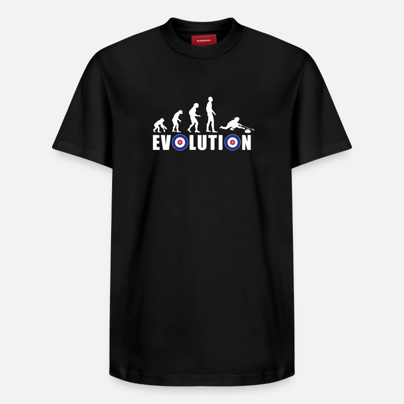 EVOLUTION CURLING Eisstockschießen Geschenk Winter - Relaxed Unisex Supima Cotton T-Shirt – von SPREAD - Schwarz