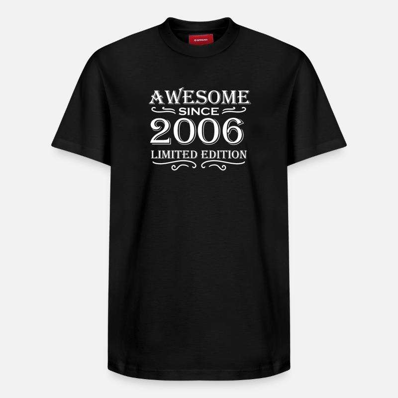 2006 - Né en 2006 - T-shirt unisexe décontracté en coton Supima – de SPREAD - noir