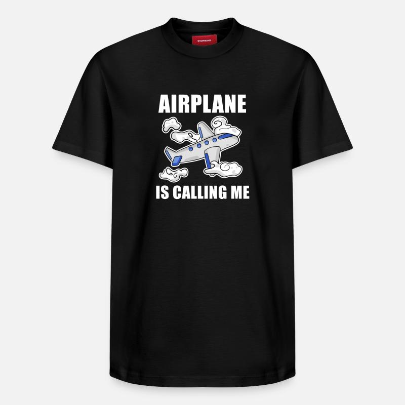 Cadeau de pilote d’avion - T-shirt unisexe décontracté en coton Supima – de SPREAD - noir