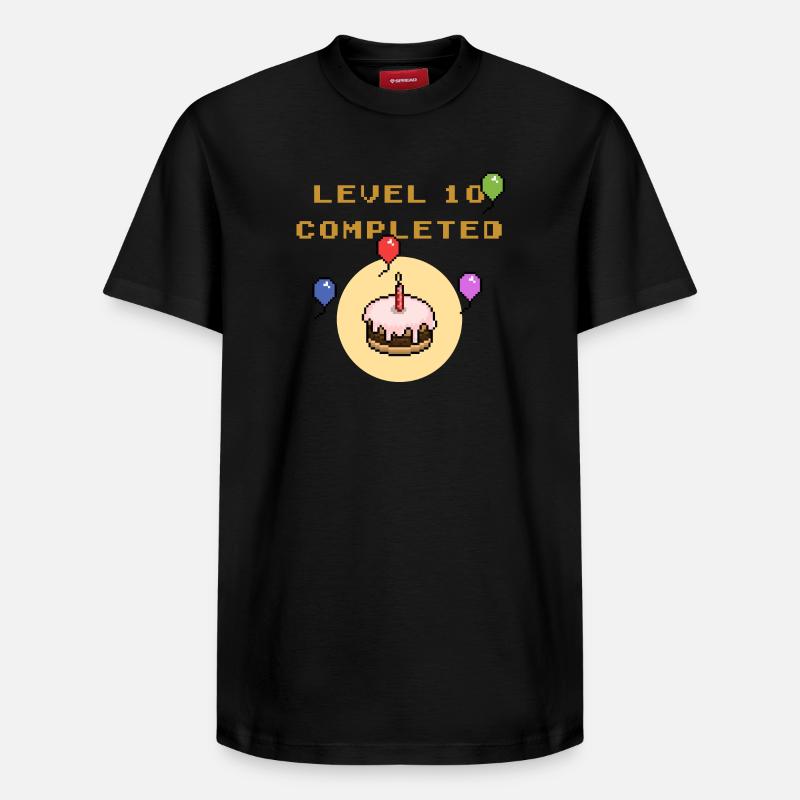 Anniversaire Level 10 - T-shirt unisexe décontracté en coton Supima – de SPREAD - noir