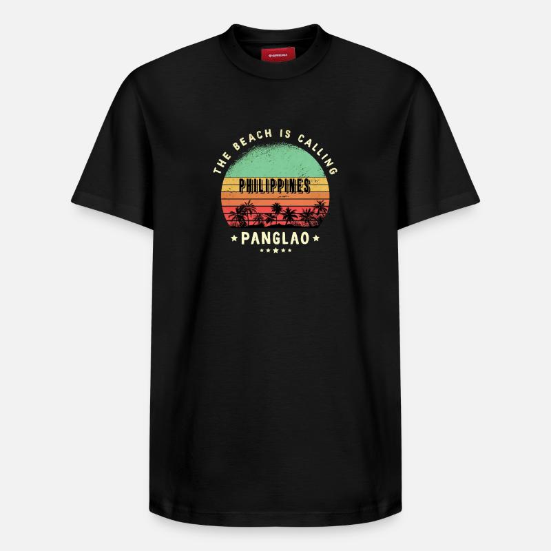Palmier Panglao Philippines - T-shirt unisexe décontracté en coton Supima – de SPREAD - noir