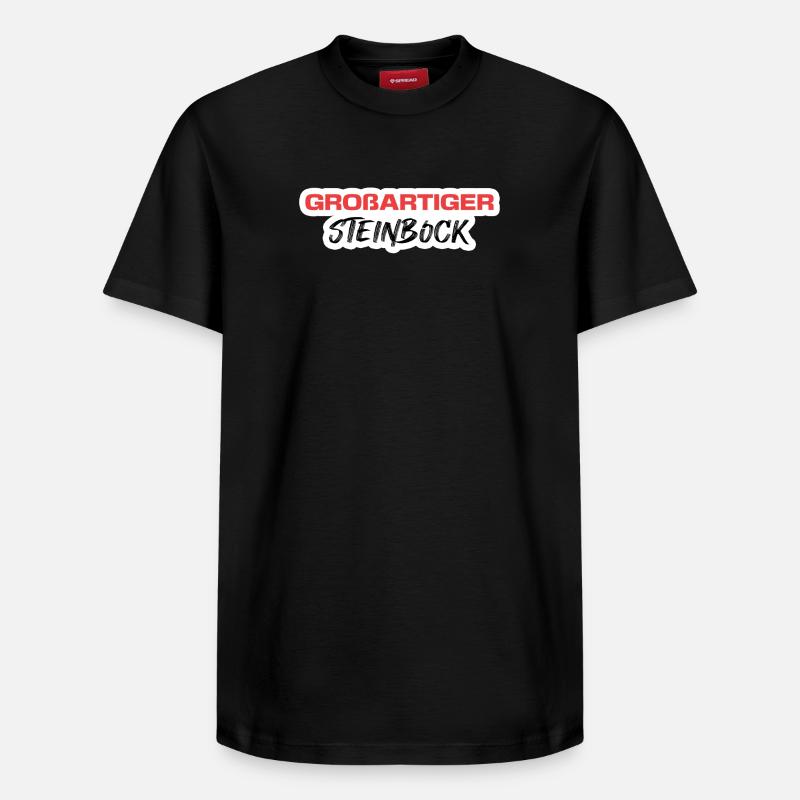 Steinbock Statement Tierkreiszeichen Esoterik - Relaxed Unisex Supima Cotton T-Shirt – von SPREAD - Schwarz