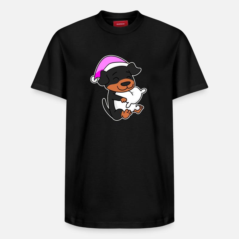 Chien de race Rottweiler - T-shirt unisexe décontracté en coton Supima – de SPREAD - noir