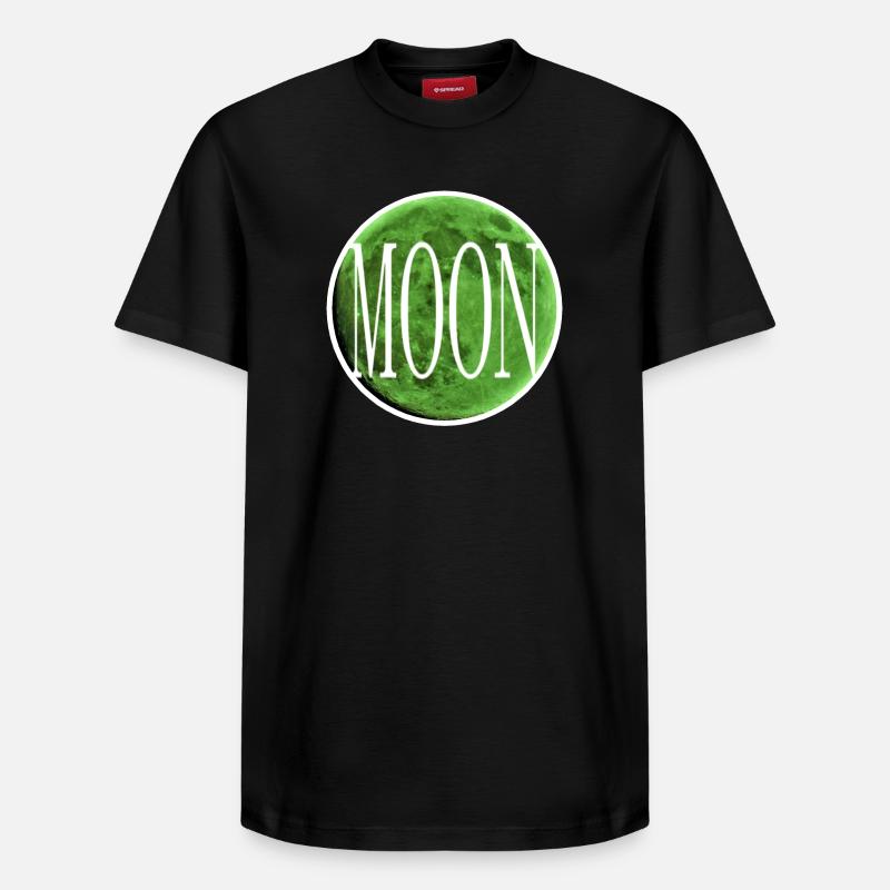 Encart - Lune vert émeraude - T-shirt unisexe décontracté en coton Supima – de SPREAD - noir
