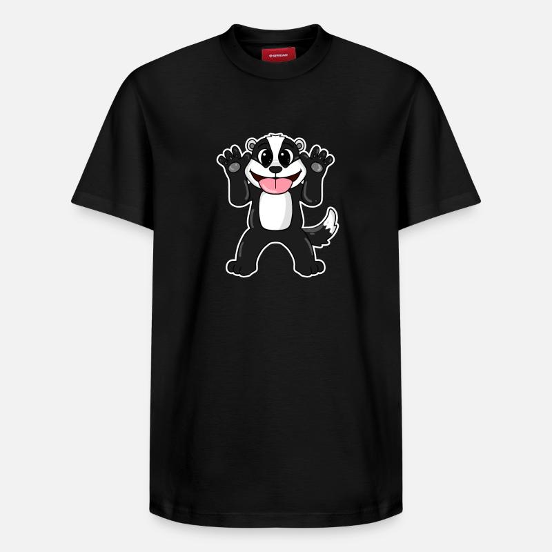 Dachs Dachse - Relaxed Unisex Supima Cotton T-Shirt – von SPREAD - Schwarz