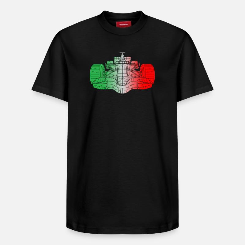 Italie Voitures de course - T-shirt unisexe décontracté en coton Supima – de SPREAD - noir