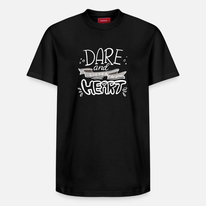 Message de motivation à la main - T-shirt unisexe décontracté en coton Supima – de SPREAD - noir