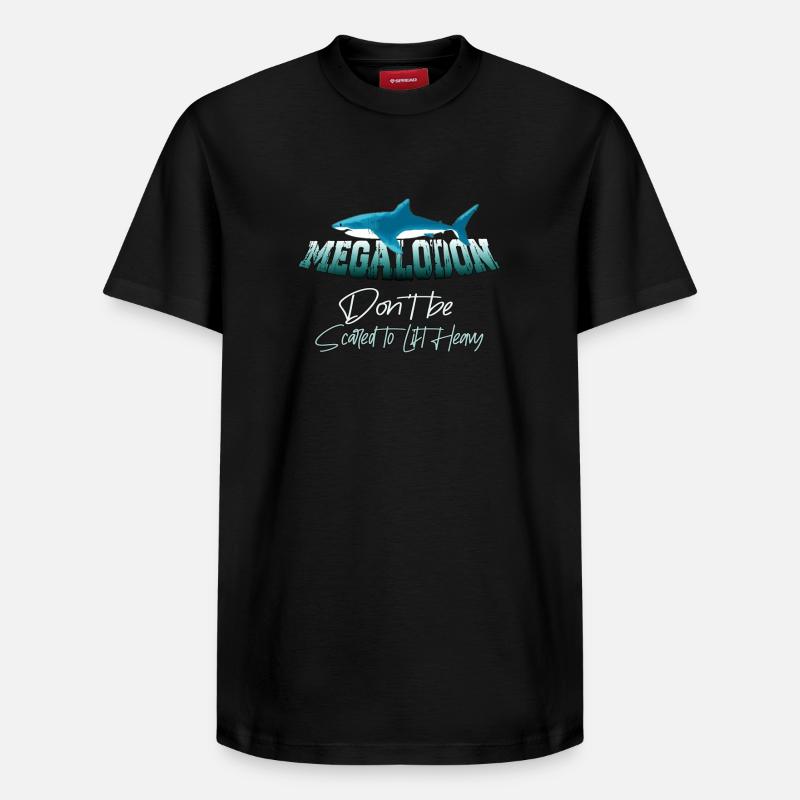 Megalodon Hunter - Requin Megalodon - T-shirt unisexe décontracté en coton Supima – de SPREAD - noir