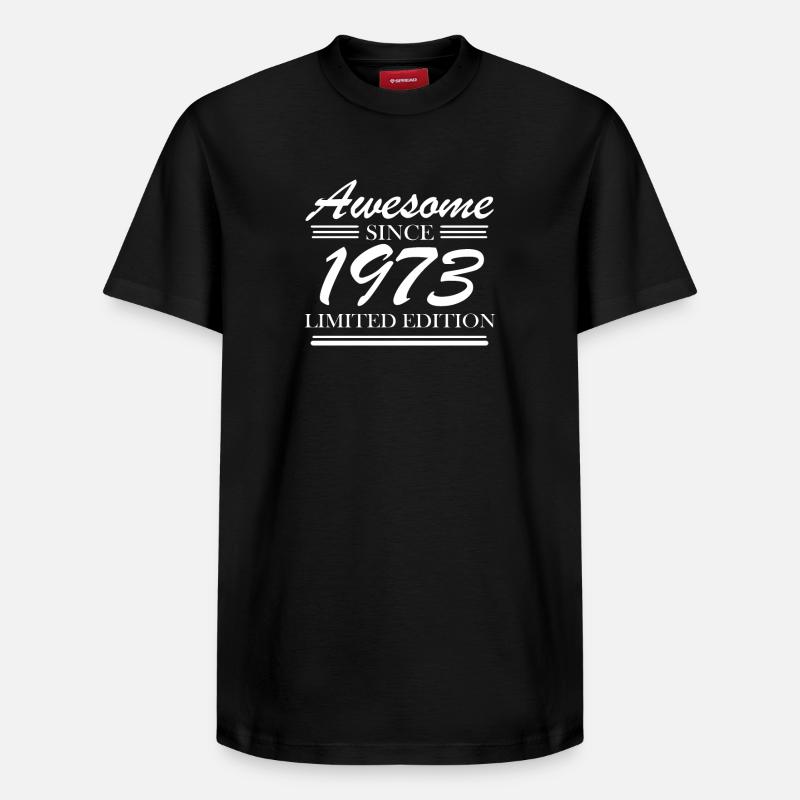 1973 - T-shirt unisexe décontracté en coton Supima – de SPREAD - noir