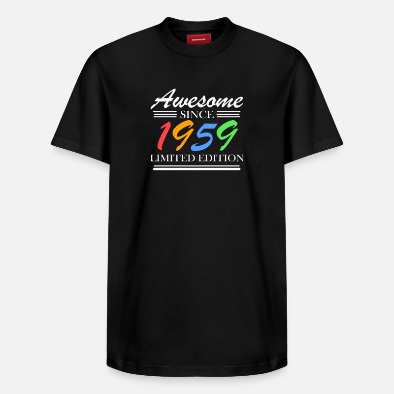 1959 - T-shirt unisexe décontracté en coton Supima – de SPREAD - noir