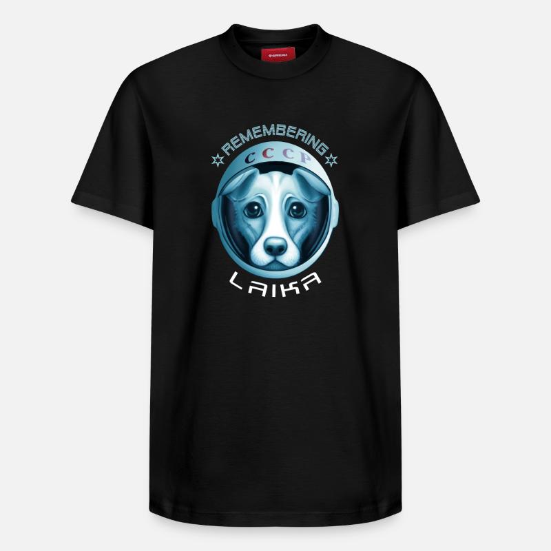 Laika - Relaxed Unisex Supima Cotton T-Shirt – von SPREAD - Schwarz
